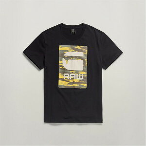 �W�[�X�^�[ �����Y �g�b�v�X T�V���c �O���t�B�b�N G Star Camo Box Graphic T-Shirt Dk Black �u���b�N