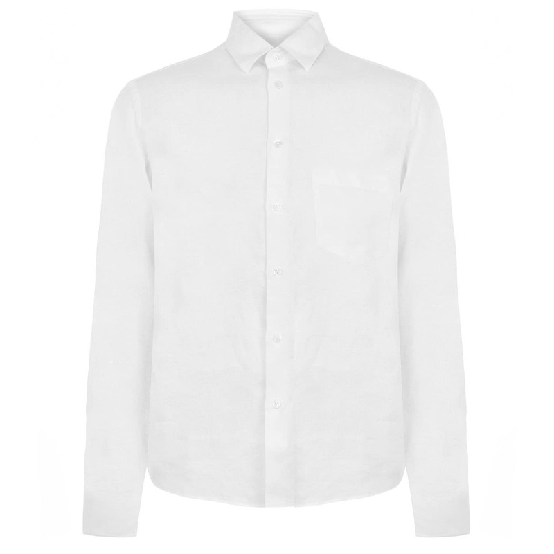 メンズ ヴィルブレクイン シャツ 010 Blanc Shirt Linen トップス カジュアルシャツ