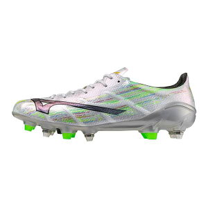 ~Ym Y V[Y u[cECu[c Mizuno Alpha II Made in Japan Mix Mens Soft Ground Rugby Boots Wht/Slv Iri/Blk