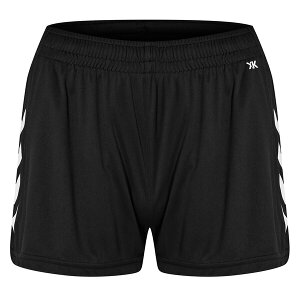 �q�������� ���f�B�[�X �{�g���X �n�[�t�p���c�E�V���[�c �V���[�g�p���c Hummel Poly Shorts Womens Black �u���b�N