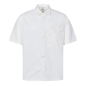 �V�[�s�[�J���p�j�[ �����Y �g�b�v�X �V���c Cp Company Shirts - Short Sleeve Gauze White 103 �z���C�g