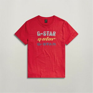 �W�[�X�^�[ �����Y �g�b�v�X T�V���c ���S �O���t�B�b�N G Star Triple Logo Graphic T-Shirt Bright Flame