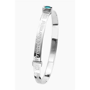 yz r[ [ fB[X uXbgEoOEANbg ANZT[ Sterling Silver CZ Prince Charming Baby Bangle Silver
