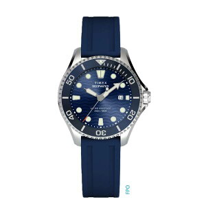 ^CbNX Y ANZT[ rv Timex Deep Water Meridian Watch Blue/Silver u[