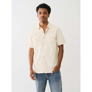 �g�D���[�����W���� �����Y �g�b�v�X �V���c True Religion Ss Dy Westn Sht Sn99 Winter White �z���C�g