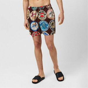 �A�~�� �����Y ���� �n�[�t�p���c�E�V���[�c AMIRI Coaster Swim Trunks Chocolate �`���R���[�g