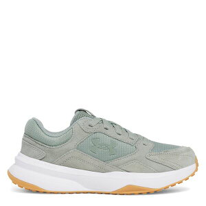 A_[A[}[ fB[X V[Y Xj[J[ XG[h Under Armour Edge Suede Trainers Mens Silica Green O[