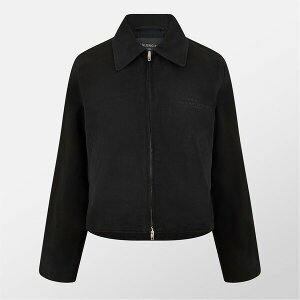 I[ZCc Y AE^[ WPbgEu] WPbg AllSaints Izaka Bomber Jacket Black ubN