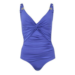 �r�o ���f�B�[�X ���� �㉺�Z�b�g Biba Icon Swimsuit With Tummy Control Blue �u���[