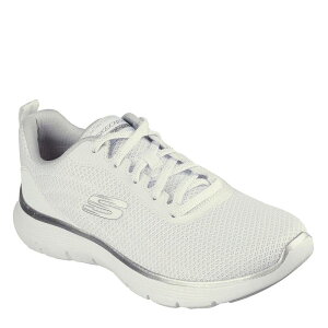 �X�P�b�`���[�Y ���f�B�[�X �V���[�Y �X�j�[�J�[ Skechers Flex Appeal 5.0 - New Thrive White/Silver �z���C�g