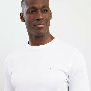 �G�f���p�[�N �����Y �g�b�v�X T�V���c �R�b�g�� Eden Park Long sleeved white cotton t-shirt BC �z���C�g