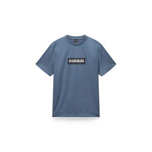�i�p�s�� �����Y �g�b�v�X T�V���c ���S Napapijri S-Box Logo SS Tee Stormy Weat G1Y