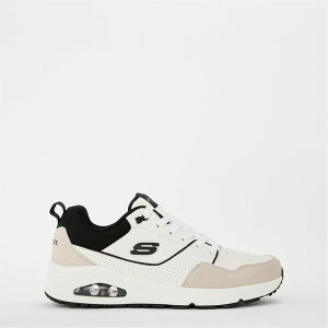 �X�P�b�`���[�Y �����Y �V���[�Y �X�j�[�J�[ �X�G�[�h ���U�[ Skechers Leather Duraleather And Suede Ove Runners Mens Black/White �z���C�g