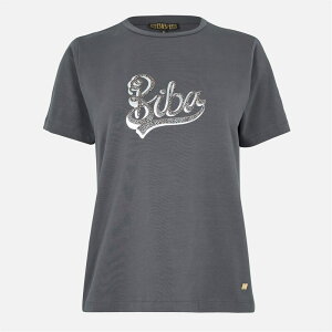ro fB[X gbvX TVc S Biba Logo T-Shirt Grey Leo O[