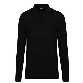 【送料無料】 ハウィック メンズ ニット・セーター アウター Howick Merino Polo Shirt Black