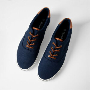 �X���[�h�x�A �����Y �V���[�Y �X�j�[�J�[ ���[�X Threadbare Lace-Up Canvas Trainers Navy �l�C�r�[