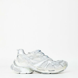 oVAK fB[X V[Y Xj[J[ BALENCIAGA Bal Runner 2 Lthr Ld52 Wht/Slvr/Gry