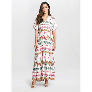 �W�[�i�o�b�R�[�j ���f�B�[�X �g�b�v�X �����s�[�X �V���c�����s�[�X �t�����[�� �V���c �t�����[ Gina Bacconi Sasha Floral Shirt Dress MULTI �}���`�J���[