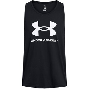 A_[A[}[ Y gbvX Vc X|[cX^C xXg S Under Armour Armour Ua Sportstyle Logo Tank Vest Mens Black/White zCg