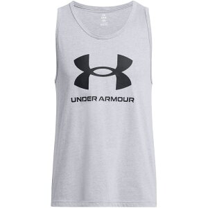 A_[A[}[ Y gbvX Vc X|[cX^C xXg S Under Armour Armour Ua Sportstyle Logo Tank Vest Mens Grey/Black ubN