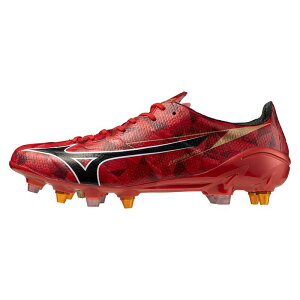 ~Ym Y V[Y u[cECu[c Mizuno Alpha II Made in Japan Mix Mens Soft Ground Rugby Boots Red/Black/Gold ubN