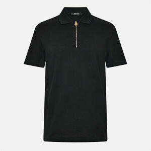 ���F���T�[�` �����Y �g�b�v�X �|���V���c Versace Embroid Polo Sn54 Black �u���b�N
