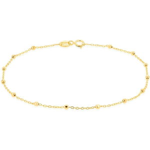 �r�[ ���[ ���f�B�[�X �A�N�Z�T���[ �u���X���b�g�E�o���O���E�A���N���b�g Be You 9ct Gold Diamond Cut Ball Trace Bracelet Yellow Gold �C�G���[