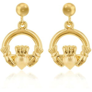 �r�[ ���[ ���f�B�[�X �A�N�Z�T���[ �s�A�X�E�C�������O Be You 9ct Gold Claddagh Drop Earrings Yellow Gold �C�G���[