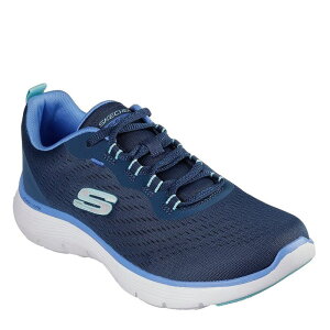 �X�P�b�`���[�Y ���f�B�[�X �V���[�Y �X�j�[�J�[ ���b�V�� ���[�X Skechers Engineered Mesh Lace-Up W Air-Cool Low-Top Trainers Womens Navy/Blue �l�C�r�[