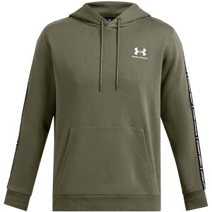 A_[A[}[ Y AE^[ p[J[EXEFbg t[X p[J[ Under Armour Icon Fleece Taping Hoodie Mens Marine OD Green O[