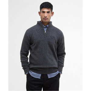 ouA[ Y AE^[ jbgEZ[^[ n[tWbv Barbour Essential Half Zip Jumper Charcoal `R[