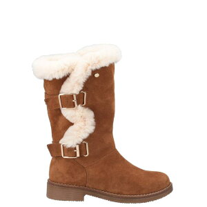 �n�b�V���p�s�[ ���f�B�[�X �V���[�Y �u�[�c�E���C���u�[�c Hush Puppies Megan Ladies Mid Boots Brown �u���E��