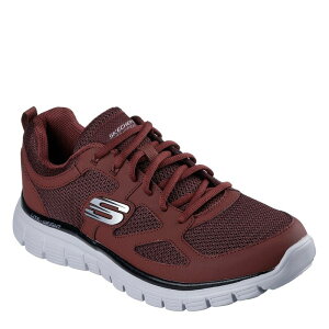 �X�P�b�`���[�Y �����Y �V���[�Y �X�j�[�J�[ Skechers Flex Burns Agoura Trainers Mens Burgundy �o�[�K���f�B