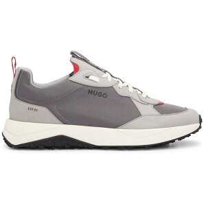 【送料無料】 フューゴ メンズ スニーカー シューズ Hugo Kane Runn Mfny N 10253138 01 Open Grey