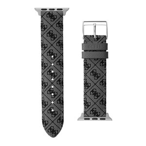 QX fB[X ANZT[ sAXECO Guess Apple Watch Strap Grey O[