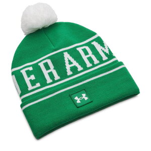 A_[A[}[ Y ANZT[ Xq Under Armour Armour M Halftime Pom Beanie Beany Mens Team Kelly Grn