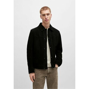 {X Y AE^[ WPbgEu] XG[h WPbg Boss Jomister Suede Bomber Jacket Black ubN