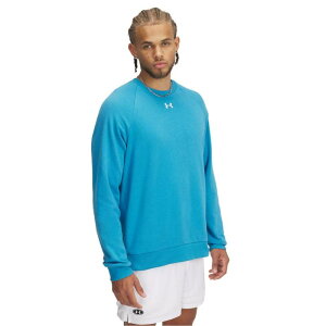 A_[A[}[ Y AE^[ p[J[EXEFbg N[lbN XEFbg Vc t[X Under Armour Rival Fleece Crewneck Sweatshirt Blue u[