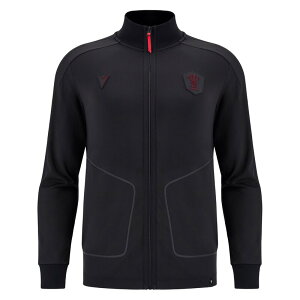 �}�N���� �����Y �A�E�^�[ �W���P�b�g�E�u���]�� �W���P�b�g Macron Wales Rugby Anthem Jacket 2025 Adults Red ���b�h
