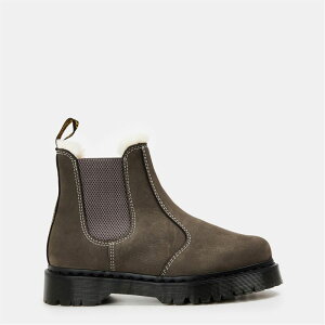 hN^[}[` fB[X V[Y u[cECu[c `FV[u[c `FV[ u[c DR MARTENS 2976 Leonore Fur Lined Chelsea Boot Gunmetal Nubuck K^