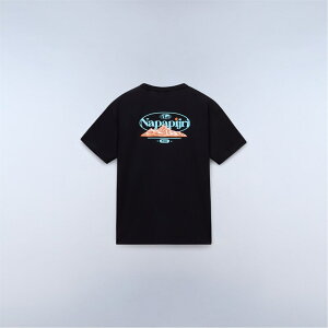 �i�p�s�� �����Y �g�b�v�X T�V���c �O���t�B�b�N Napapijri Graphic T-shirt Mens Black MQ9 �u���b�N