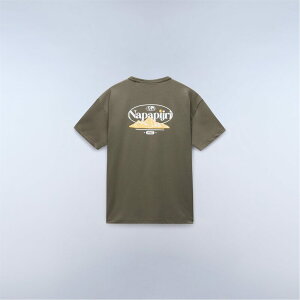 �i�p�s�� �����Y �g�b�v�X T�V���c �O���t�B�b�N Napapijri Graphic T-shirt Mens Green G0A �O���[��