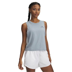 A_[A[}[ fB[X gbvX Vc xXg Under Armour Armour Vanish Energy Crop Tank Gym Vest Womens Gray O[