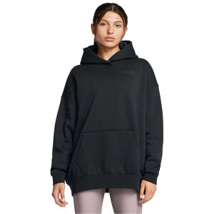 A_[A[}[ fB[X AE^[ p[J[EXEFbg t[X p[J[ Under Armour Icon Fleece Ultra Oversized Hoodie Black ubN
