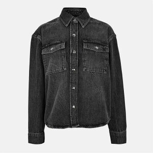 �A�j�[�r�� ���f�B�[�X �A�E�^�[ �W���P�b�g�E�u���]�� �V���c ANINE BING Anine Paxton Shirt Ld54 WASHED BLACK �u���b�N
