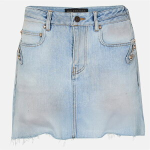 �o�����V�A�K ���f�B�[�X �{�g���X �X�J�[�g �~�j BALENCIAGA Bal City Mini Skirt Ld54 Light Blue �u���[