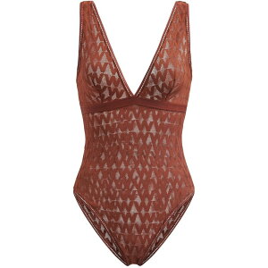�E�H���t�H�[�h ���f�B�[�X �g�b�v�X �V���c �{�f�B�[�X�[�c ���S Wolford Net logo Bodysuit Caramel