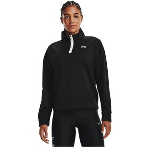 �A���_�[�A�[�}�[ ���f�B�[�X �g�b�v�X �V���c �n�[�t�W�b�v �t���[�X Under Armour Armour Fleece Reflective quarter Zip Top Black �u���b�N