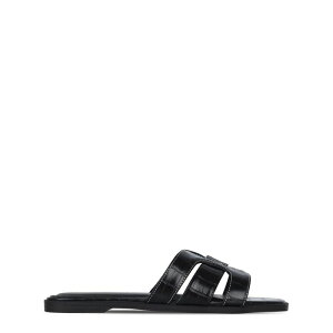 AC\ECbgt@[Xg fB[X V[Y T_ U[ tFCNU[ I Saw It First Faux Leather Caged Sandals Black ubN