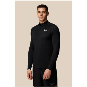 �J�X�g�� �����Y �g�b�v�X T�V���c �n�[�t�W�b�v Castore Adapt Training quarter Zip Top Black/White �z���C�g